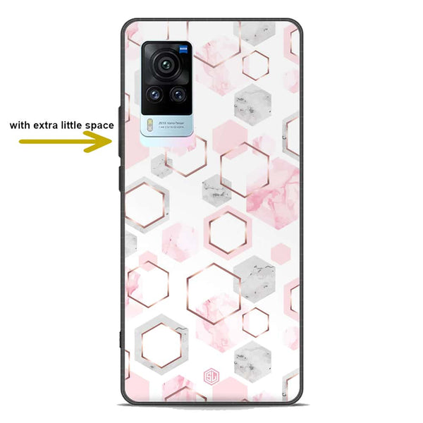 Stylish Marble Series Soft Phone Case - Premium Glass Case - Design 4 - Vivo X60 Pro