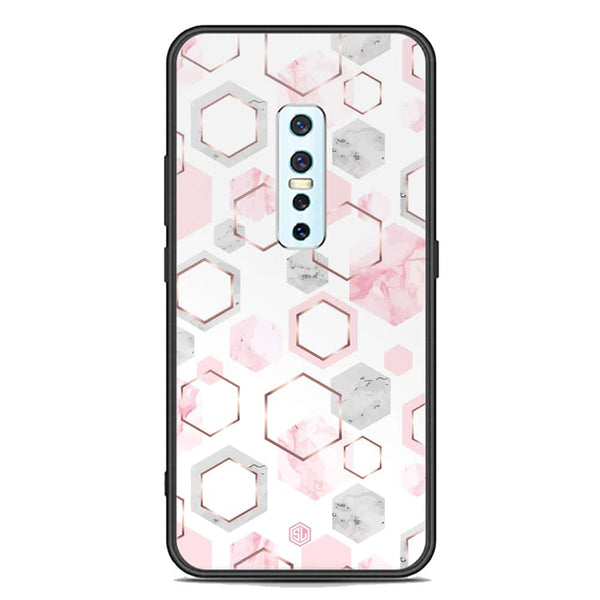 Stylish Marble Series Soft Phone Case - Premium Glass Case - Design 4 - Vivo V17 Pro