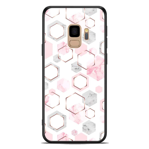 Stylish Marble Series Soft Phone Case - Premium Glass Case - Design 4 - Samsung Galaxy S9