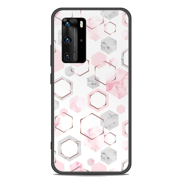 Stylish Marble Series Soft Phone Case - Premium Glass Case - Design 4 - Huawei P40 Pro