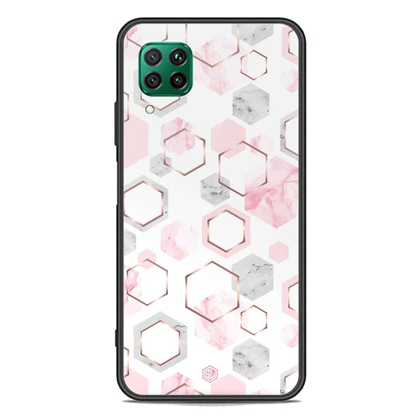 Stylish Marble Series Soft Phone Case - Premium Glass Case - Design 4 - Huawei P40 lite