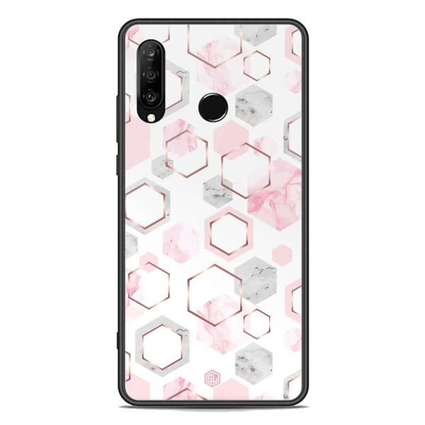 Stylish Marble Series Soft Phone Case - Premium Glass Case - Design 4 - Huawei P30 lite