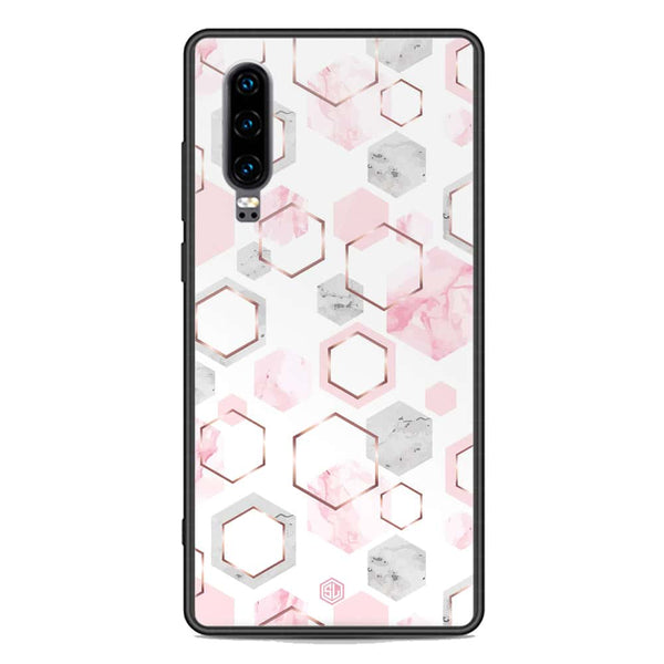 Stylish Marble Series Soft Phone Case - Premium Glass Case - Design 4 - Huawei P30