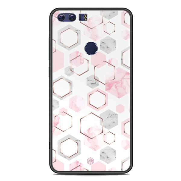 Stylish Marble Series Soft Phone Case - Premium Glass Case - Design 4 - Huawei Honor 8