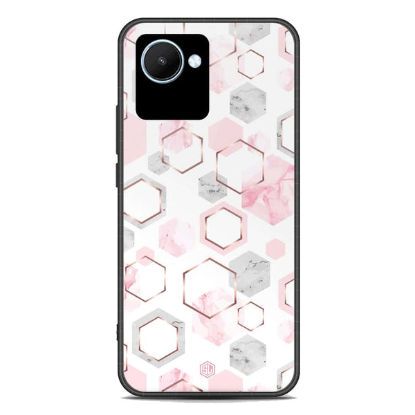 Stylish Marble Series Soft Phone Case - Premium Glass Case - Design 4 - Realme C30s