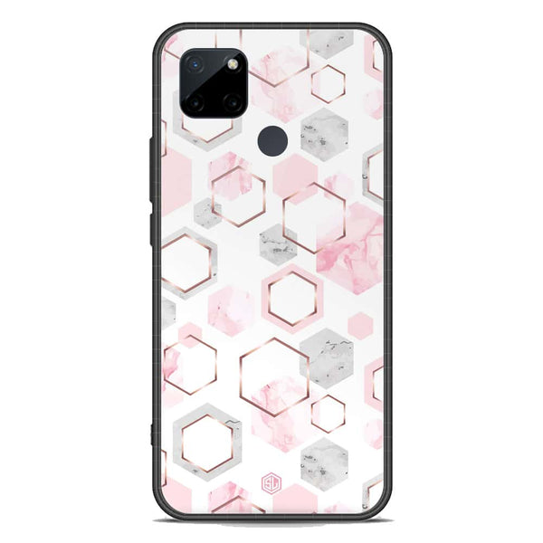 Stylish Marble Series Soft Phone Case - Premium Glass Case - Design 4 - Realme C25Y