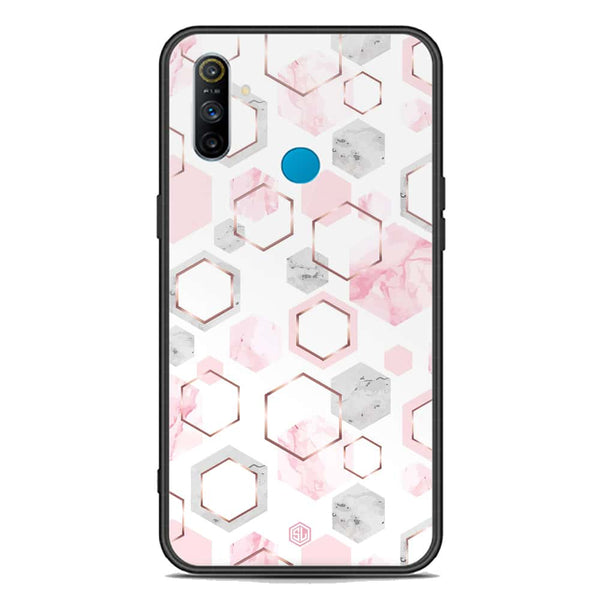 Stylish Marble Series Soft Phone Case - Premium Glass Case - Design 4 - Realme C3