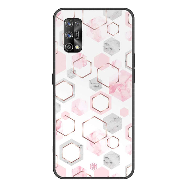 Stylish Marble Series Soft Phone Case - Premium Glass Case - Design 4 - Realme 7 Pro