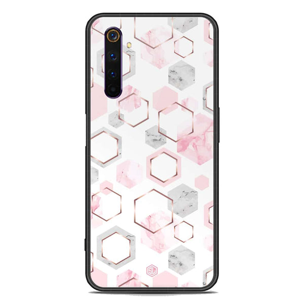 Stylish Marble Series Soft Phone Case - Premium Glass Case - Design 4 - Realme 6 Pro