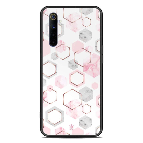 Stylish Marble Series Soft Phone Case - Premium Glass Case - Design 4 - Realme 6