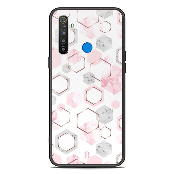 Stylish Marble Series Soft Phone Case - Premium Glass Case - Design 4 - Realme 5i