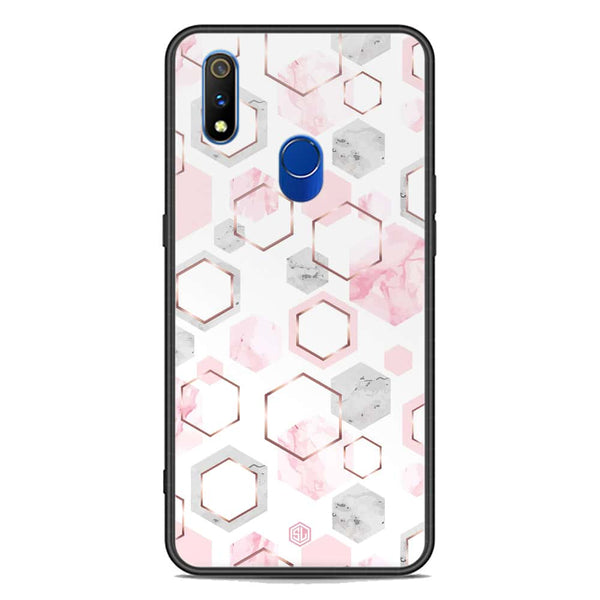 Stylish Marble Series Soft Phone Case - Premium Glass Case - Design 4 - Realme 3 Pro