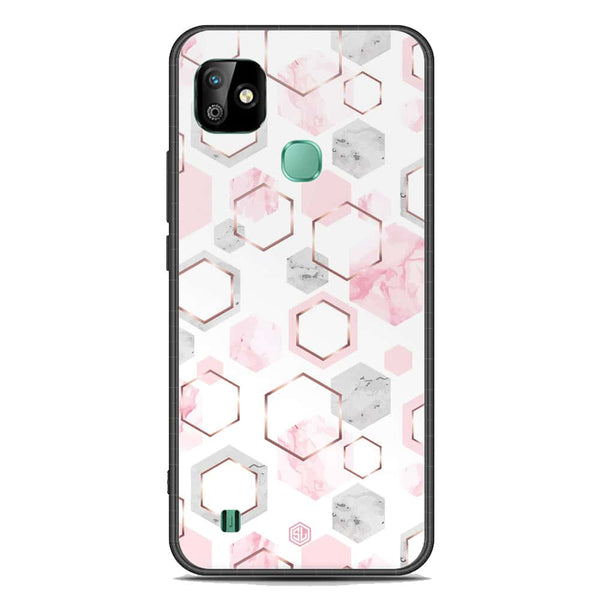 Stylish Marble Series Soft Phone Case - Premium Glass Case - Design 4 - Infinix Smart HD 2021