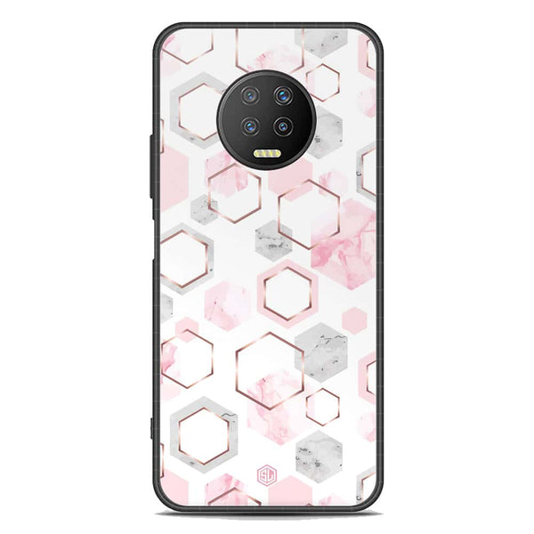 Stylish Marble Series Soft Phone Case - Premium Glass Case - Design 4 - Infinix Note 7