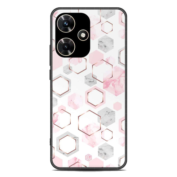 Stylish Marble Series Soft Phone Case - Premium Glass Case - Design 4 - Infinix Hot 30i
