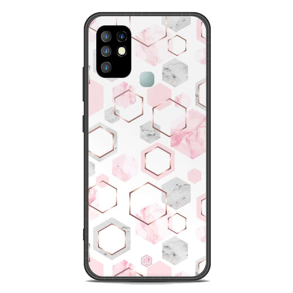 Stylish Marble Series Soft Phone Case - Premium Glass Case - Design 4 - Infinix Hot 10