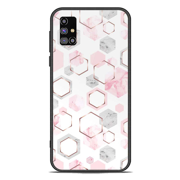 Stylish Marble Series Soft Phone Case - Premium Glass Case - Design 4 - Samsung Galaxy M31s