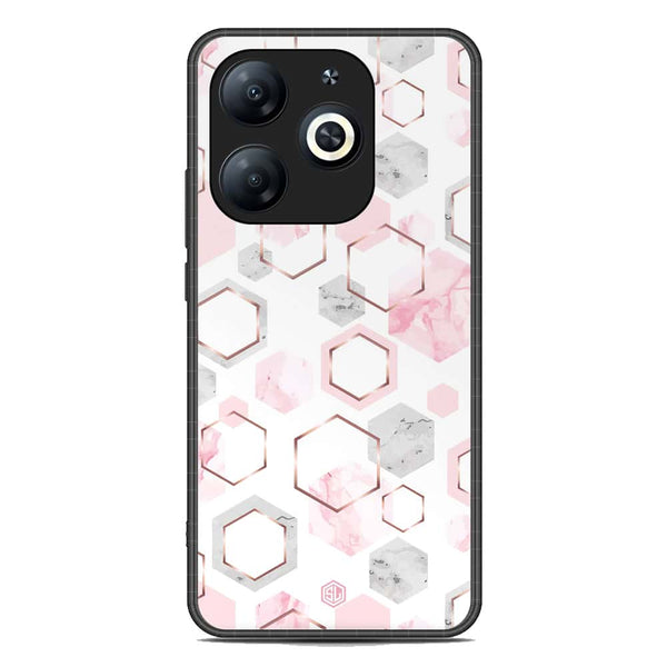 Stylish Marble Series Soft Phone Case - Premium Glass Case - Design 4 - Tecno Pop 8