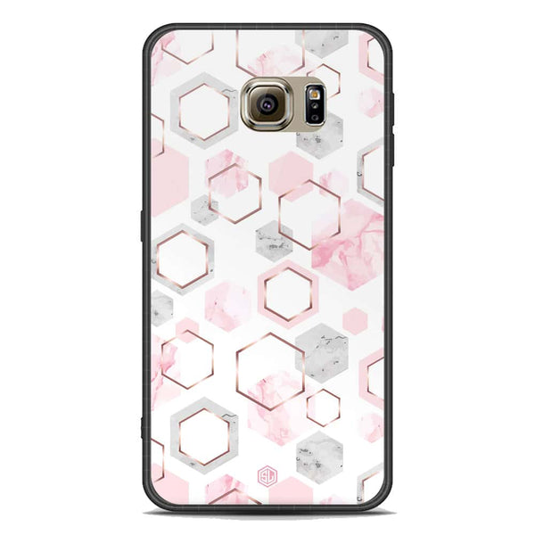 Stylish Marble Series Soft Phone Case - Acrylic Case - Design 4 - - Samsung Galaxy S6