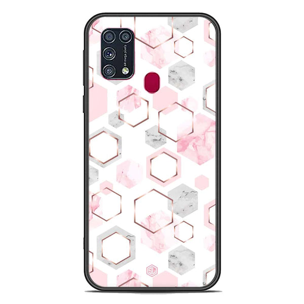 Stylish Marble Series Soft Phone Case - Premium Glass Case - Design 4 - Samsung Galaxy M31