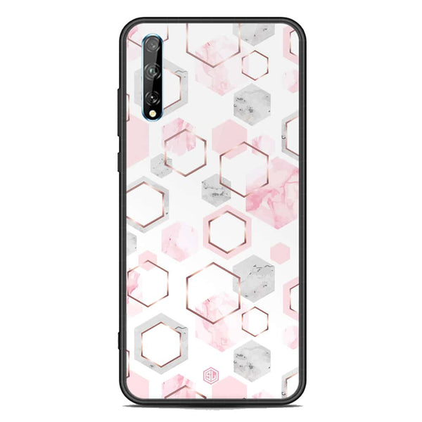 Stylish Marble Series Soft Phone Case - Acrylic Case - Design 4 - - Huawei Y8p