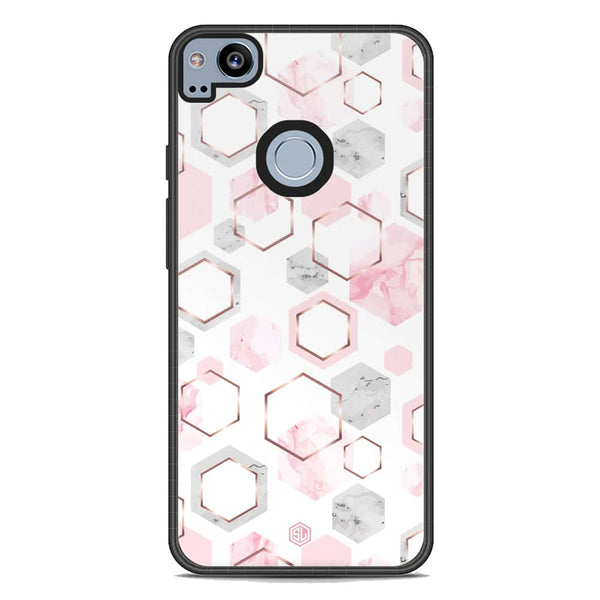 Stylish Marble Series Soft Phone Case - Metal Case - Design 4 - Google Pixel 2