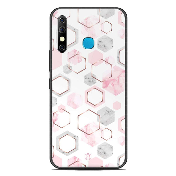 Stylish Marble Series Soft Phone Case - Premium Glass Case - Design 4 - Infinix Hot 8