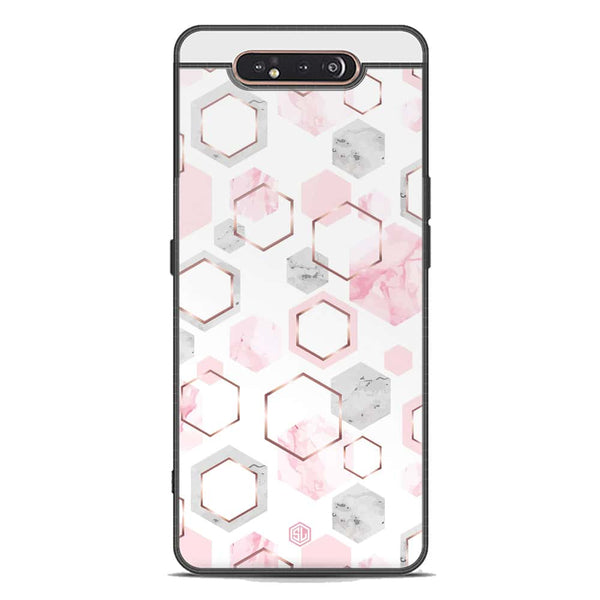 Stylish Marble Series Soft Phone Case - Premium Glass Case - Design 4 - Samsung Galaxy A80