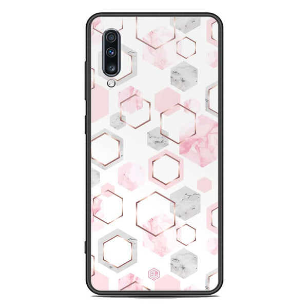 Stylish Marble Series Soft Phone Case - Premium Glass Case - Design 4 - Samsung Galaxy A70