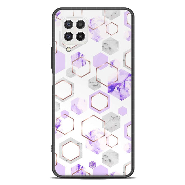 Stylish Marble Series Soft Phone Case - Premium Glass Case - Design 5 - Samsung Galaxy A22 5G