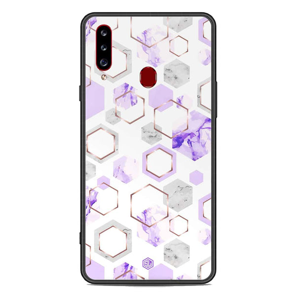 Stylish Marble Series Soft Phone Case - Premium Glass Case - Design 5 - Samsung Galaxy A20s