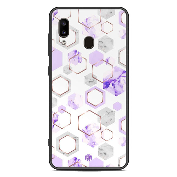 Stylish Marble Series Soft Phone Case - Premium Glass Case - Design 5 - Samsung Galaxy A20