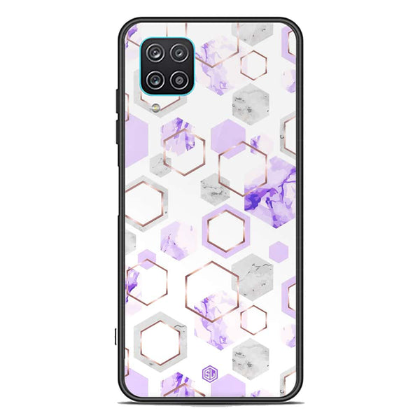 Stylish Marble Series Soft Phone Case - Premium Glass Case - Design 5 - Samsung Galaxy A12 Nacho
