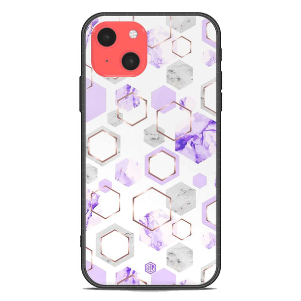 Stylish Marble Series Soft Phone Case - Premium Glass Case - Design 5 - iPhone 13 Mini