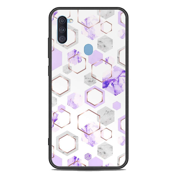 Stylish Marble Series Soft Phone Case - Premium Glass Case - Design 5 - Samsung Galaxy A11