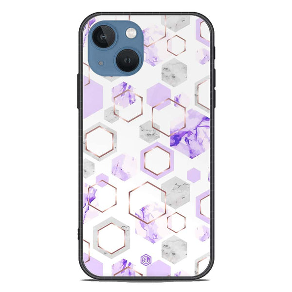 Stylish Marble Series Soft Phone Case - Premium Glass Case - Design 5 - iPhone 13