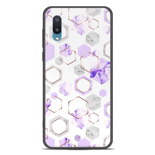 Stylish Marble Series Soft Phone Case - Premium Glass Case - Design 5 - Samsung Galaxy A02