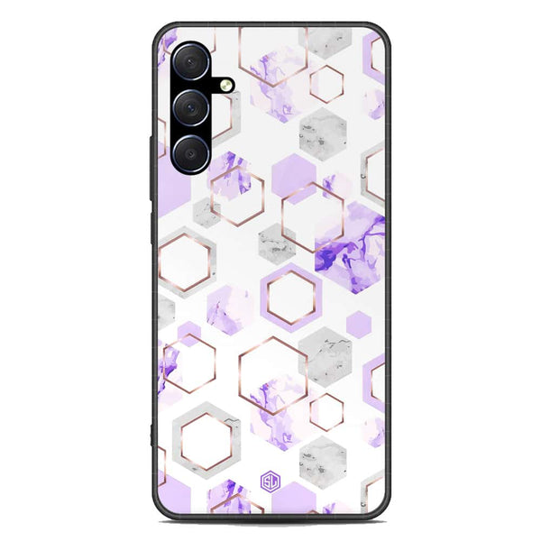 Stylish Marble Series Soft Phone Case - Premium Glass Case - Design 5 - Samsung Galaxy M53