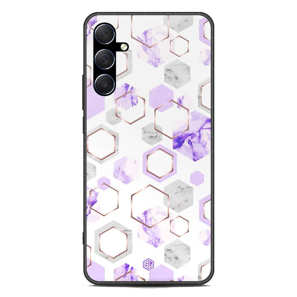 Stylish Marble Series Soft Phone Case - Premium Glass Case - Design 5 - Samsung Galaxy M54