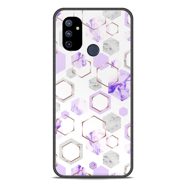 Stylish Marble Series Soft Phone Case - Premium Glass Case - Design 5 - OnePlus Nord N100