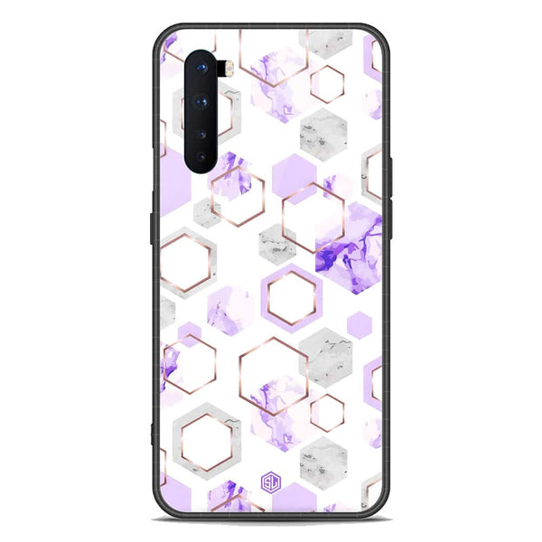 Stylish Marble Series Soft Phone Case - Premium Glass Case - Design 5 - OnePlus Nord