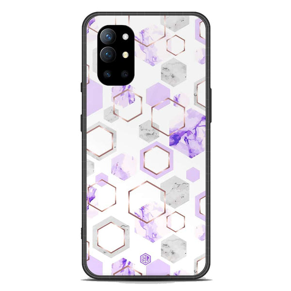 Stylish Marble Series Soft Phone Case - Premium Glass Case - Design 5 - OnePlus 9R