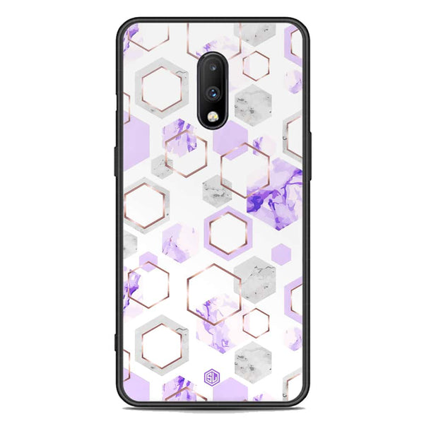 Stylish Marble Series Soft Phone Case - Premium Glass Case - Design 5 - OnePlus 7