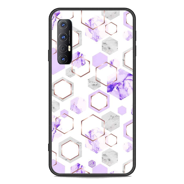 Stylish Marble Series Soft Phone Case - Premium Glass Case - Design 5 - Oppo Reno 3 Pro