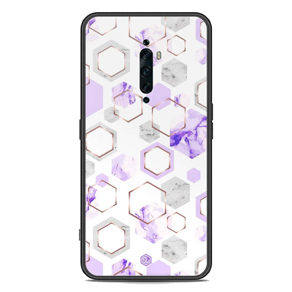 Stylish Marble Series Soft Phone Case - Premium Glass Case - Design 5 - Oppo Reno 2F