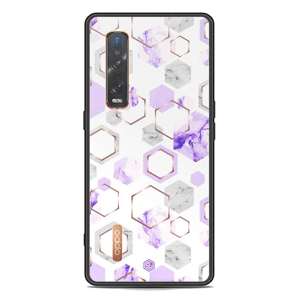 Stylish Marble Series Soft Phone Case - Premium Glass Case - Design 5 - Oppo Find X2 Pro