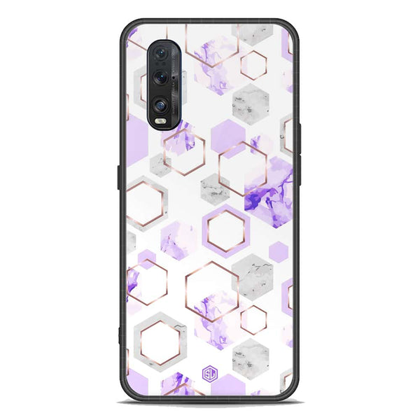 Stylish Marble Series Soft Phone Case - Premium Glass Case - Design 5 - Oppo Find X2