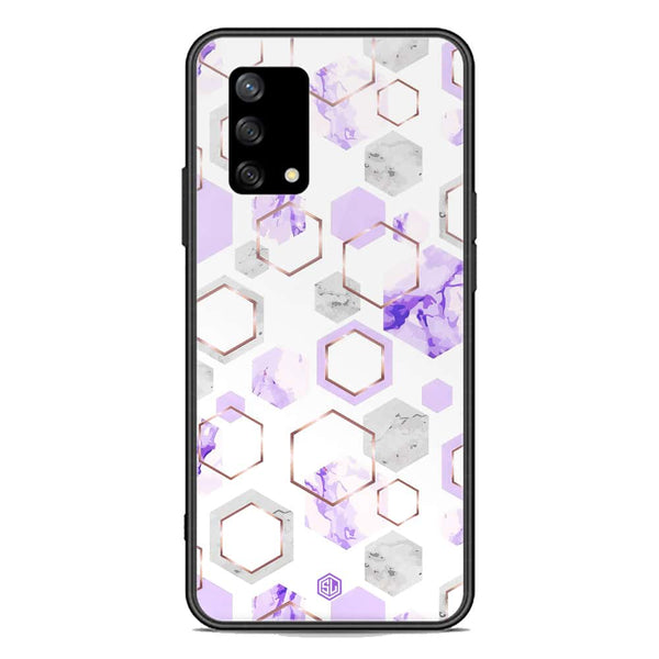 Stylish Marble Series Soft Phone Case - Premium Glass Case - Design 5 - Oppo F19