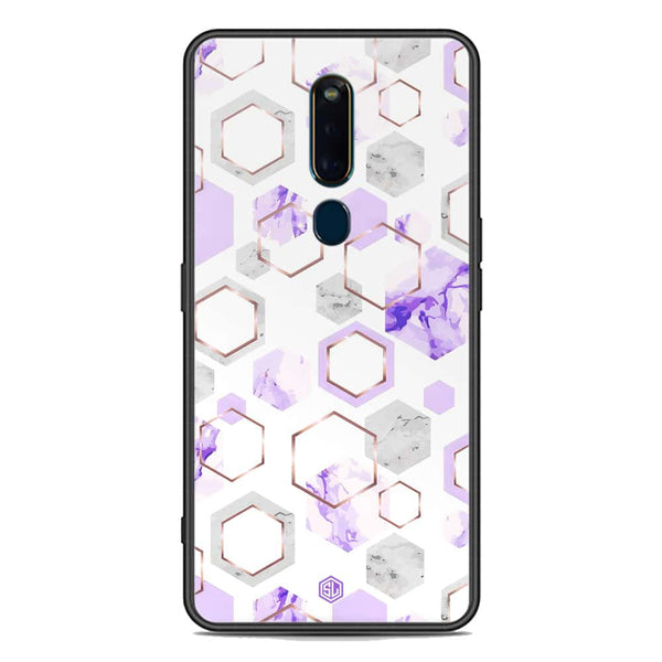 Stylish Marble Series Soft Phone Case - Premium Glass Case - Design 5 - Oppo F11 Pro