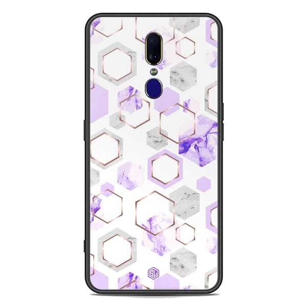 Stylish Marble Series Soft Phone Case - Premium Glass Case - Design 5 - Oppo F11